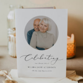 Tarjeta EVELYN Elegant Script Memorial Funeral Program