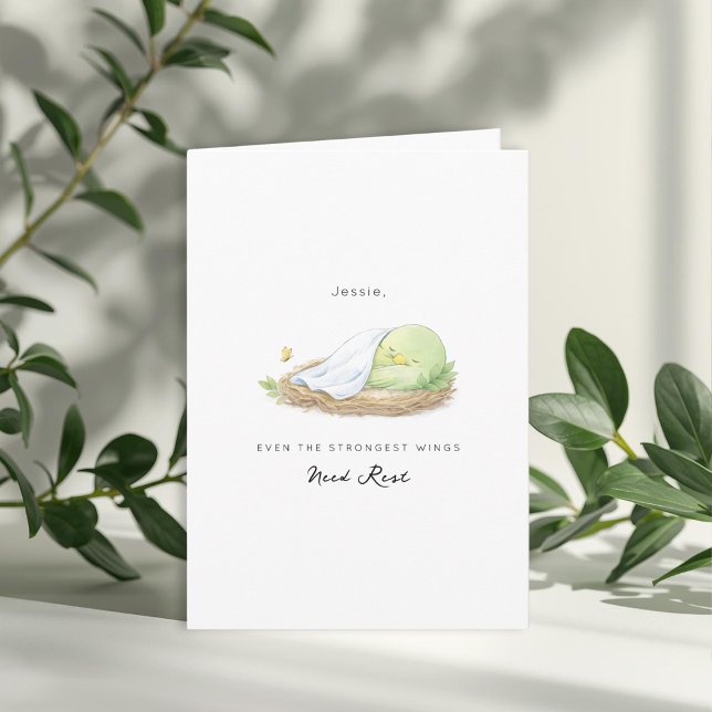 Tarjeta Even the Strongest Wings Need Rest Support Cancer (Even the Strongest Wings Need Rest Support Cancer Card)