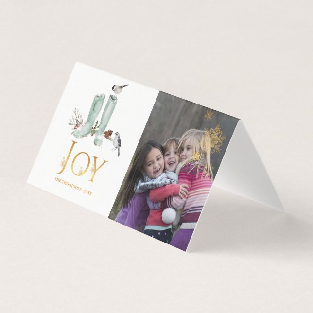 Tarjeta Evergreen - Bosque de Wintertide Navidad Foto (Anverso)