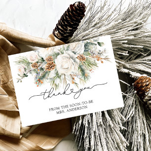 Tarjeta Evergreen Elegant Winter Bridal Shower