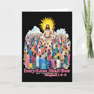 Tarjeta Every Knee Shall Bow Christian Easter Day 