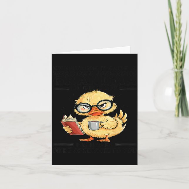 Tarjeta Everyone Needs A Smart Sarcastic Grandma In Their  (Anverso)