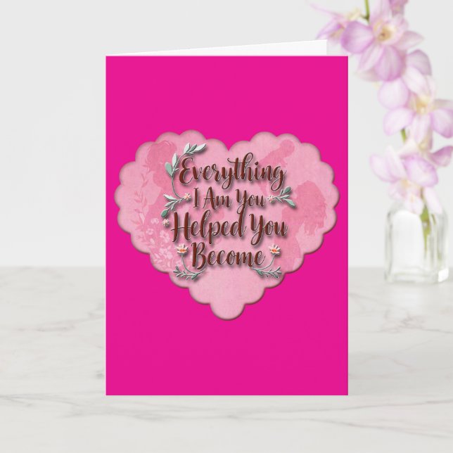 Tarjeta Everything I Am – Soft Floral Typography Art (Orquídea)