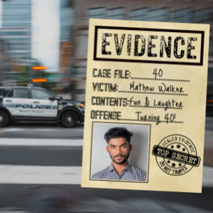 Tarjeta Evidencia misterio de asesinato de crimen real det