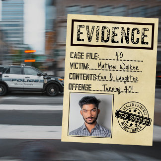 Tarjeta Evidencia misterio de asesinato de crimen real det