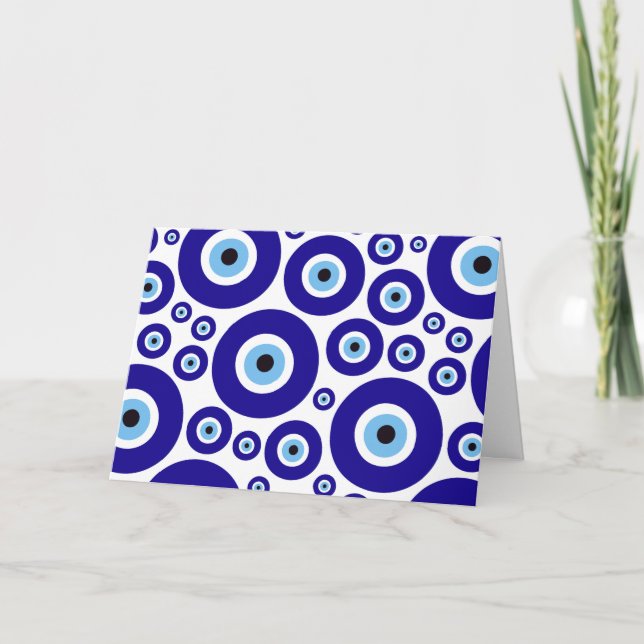Tarjeta Evil Eye Pattern, Greek Eye, Turkish Eye, Nazar (Anverso)