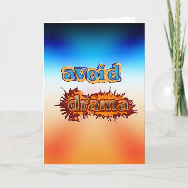 Tarjeta Evitar el drama (Anverso)