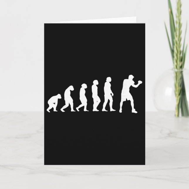 Tarjeta Evolución de Boxeo Kickboxing Lucha de Boxeo Boxea (Anverso)