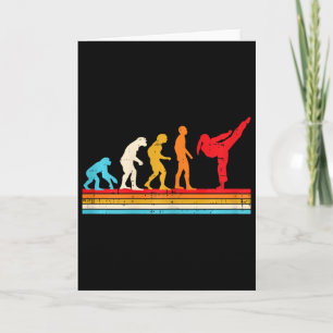 Tarjeta Evolución de Karate Taekwondo Chica Cola de Caball