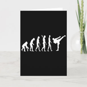 Tarjeta Evolución de Kickboxing Karate Arti Taekwondo Judo