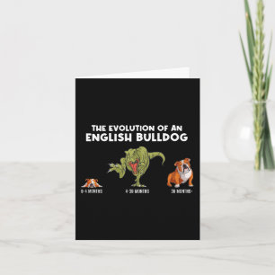 Tarjeta Evolución De Un Bulldog Divertido De La Madre Del