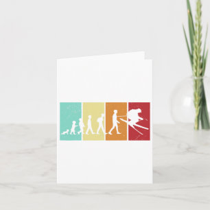 Tarjeta Evolución del esquí - Esquí Retro para los amantes
