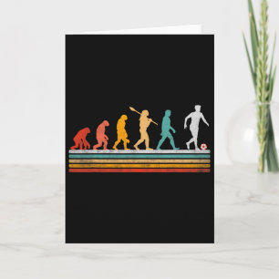 Tarjeta Evolución del fútbol retro regalo para jugadoras m