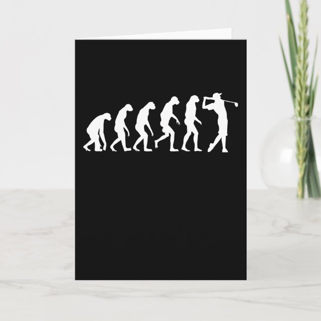 Tarjeta EVOLUCIÓN DEL GOLF Ropa de golf Mujeres Hombres Ni (Anverso)