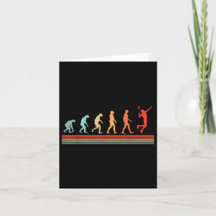 Tarjeta Evolución del jugador de bádminton retro vintage