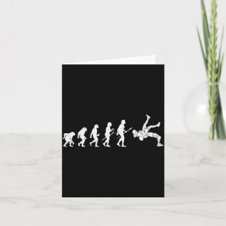 Tarjeta Evolución divertida de la lucha libre de artes mar