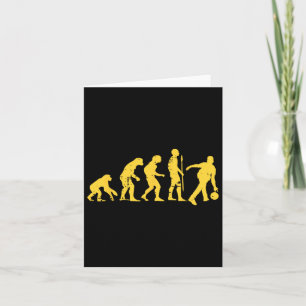 Tarjeta Evolución Humana Bola Graciosa Bowler Hombres Muje