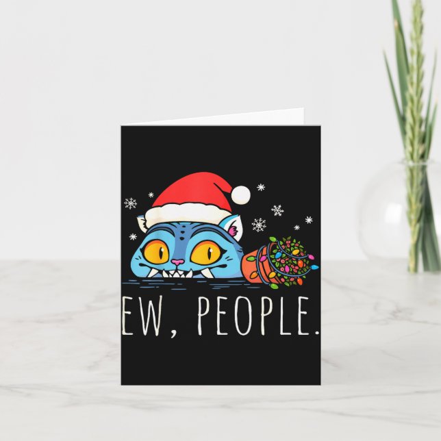 Tarjeta Ew People Christmas Funny Tiger Sarcastic Humor In (Anverso)