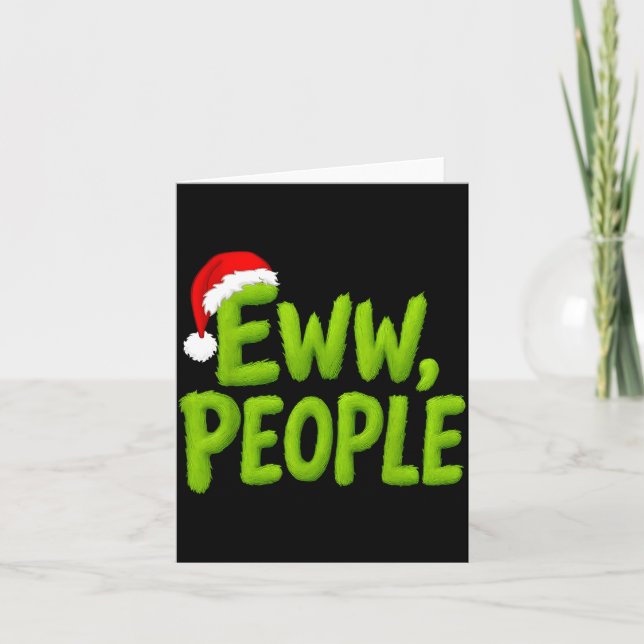 Tarjeta Eww People Santa Hat Funny Christmas Mens Womens K (Anverso)