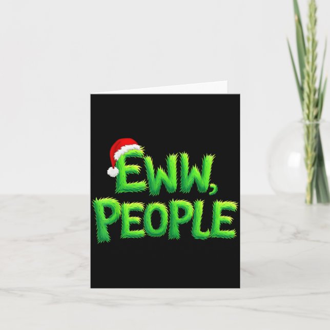 Tarjeta Eww People Santa Hat Funny Christmas Mens Womens K (Anverso)
