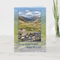 Ex=Cumpleaños del marido con un paisaje montañoso