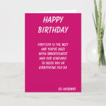Tarjeta ex husband fortieth birthday cards<br><div class="desc">fortieth birthday greeting cards with dedication to a special ex-husband</div>