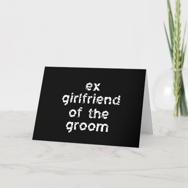 Tarjeta Ex novia del Groom (Anverso)
