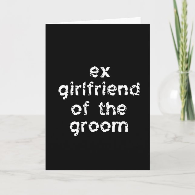 Tarjeta Ex novia del Groom (Anverso)