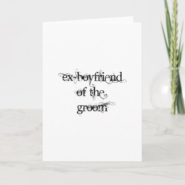 Tarjeta Ex novio del Groom (Anverso)
