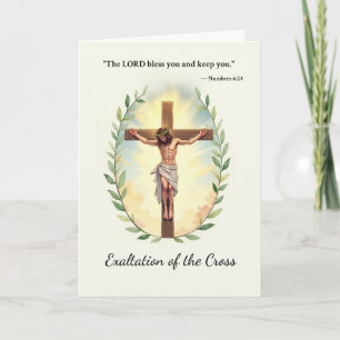 Tarjeta Exaltación de la Cruz Paz y Bendiciones de Dios