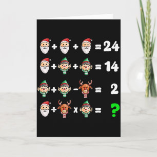 Tarjeta Examen de Orden de Operaciones Navidad Matemáticas