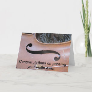 Tarjeta examen del violín