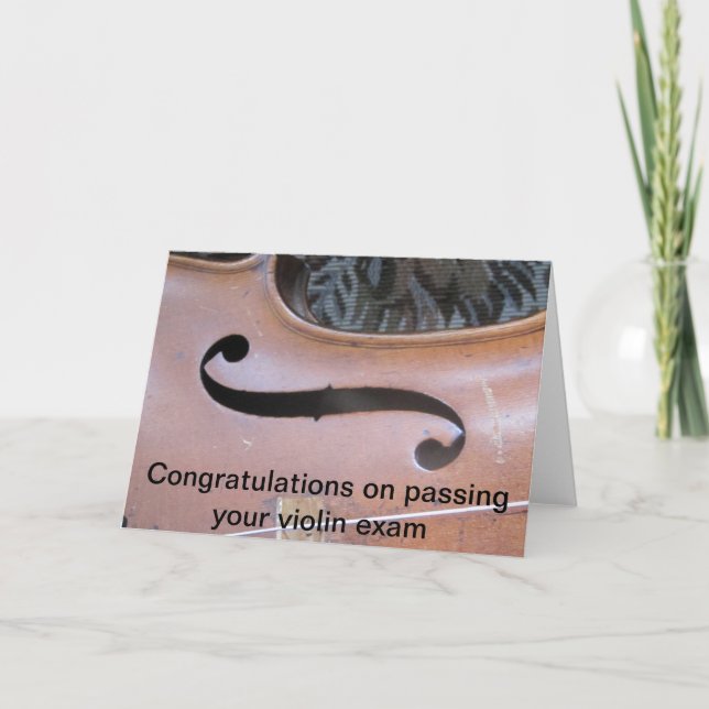 Tarjeta examen del violín (Anverso)