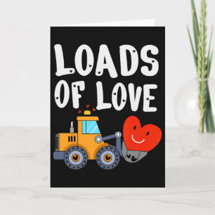 Tarjeta Excavadora del Día de San Valentín Carga de Amor V