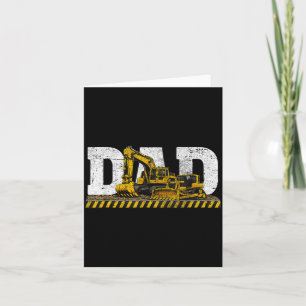 Tarjeta Excavadora Papá Día del Padre Cumpleaños de Constr
