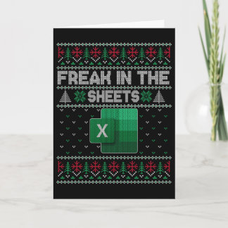 Tarjeta Excel Freak In The Sheets Spreadsheet Ugly Sweater