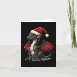 Tarjeta Excelente Equipo De Dragón Xmas Para Niños Festoso
