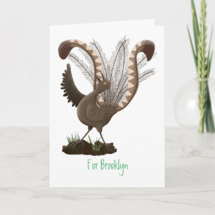 Tarjeta Excelente ilustracion de personalizado de lyrebird