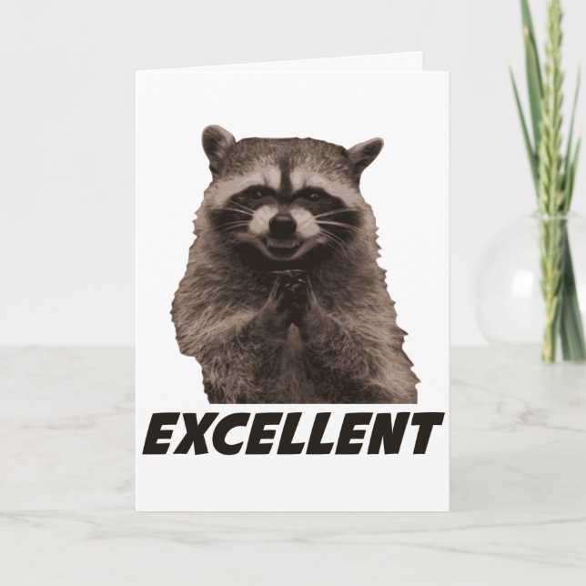 Tarjeta Excelente Raccoon (Anverso)