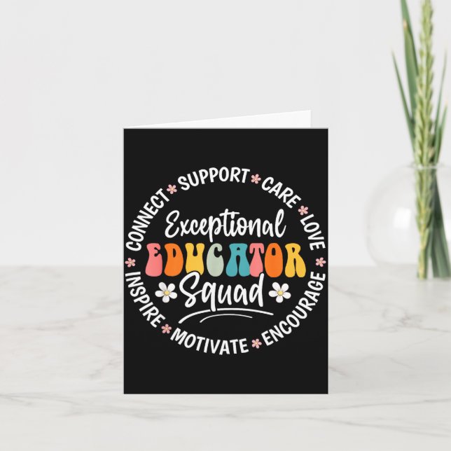 Tarjeta Exceptional Educator Squad Appreciation Week Back  (Anverso)