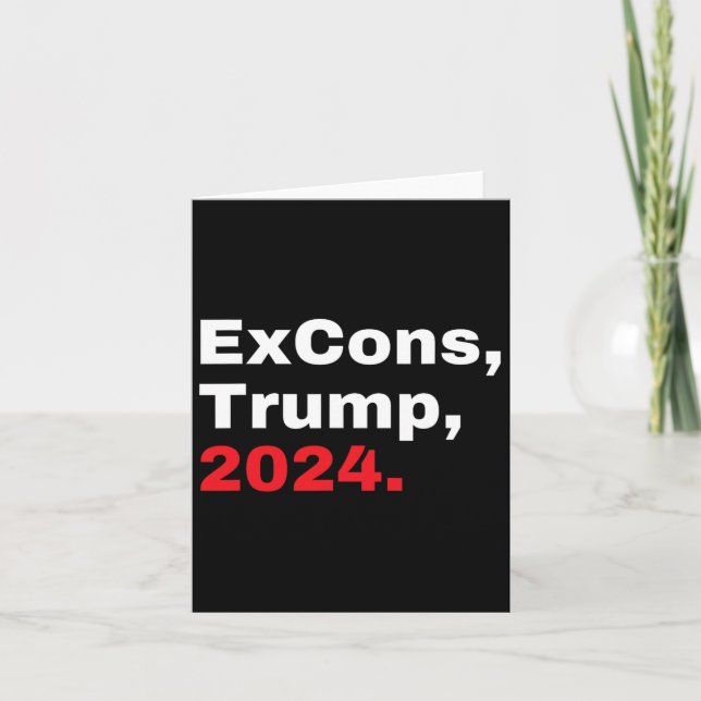 Tarjeta Excons Trump 2024 Trump Vance  (Anverso)