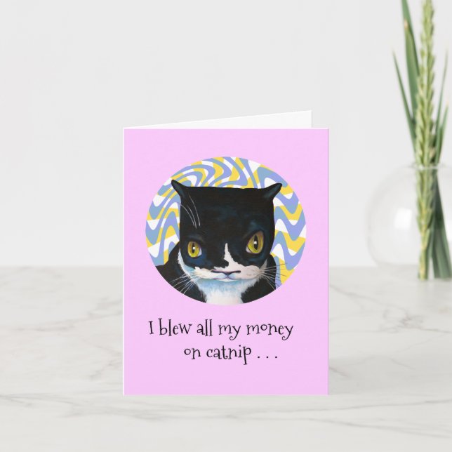 Tarjeta Excusa divertida del cumpleaños (Anverso)