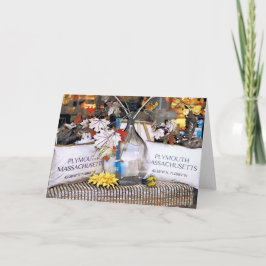 Tarjeta Exhibición de ventana en el centro de Plymouth MA 