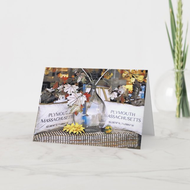 Tarjeta Exhibición de ventana en el centro de Plymouth MA  (Anverso)