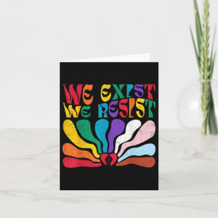 Tarjeta Existimos Resistimos Al Orgullo De La Bandera Lgbt