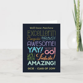 Tarjeta Éxito en el Examen GCSE Felicitaciones Personaliza