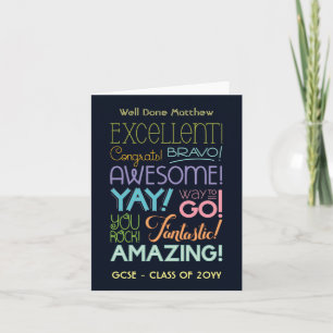 Tarjeta Éxito en el Examen GCSE Felicitaciones Personaliza