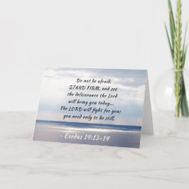 Tarjeta Exodo 14:13-14 No tenga miedo STAND FIRM