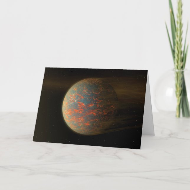 Tarjeta Exoplanet 55 Cancri E Y Su Superficie Molten (Anverso)