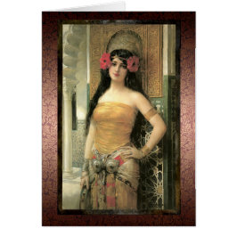 Tarjeta exótica de la belleza que frecuenta